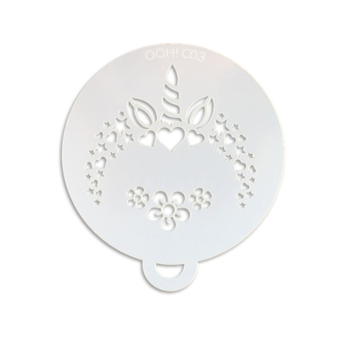 Ooh! Face Painting Stencil | Unicorn Flip (C03)