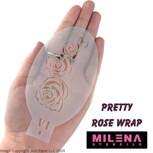 MILENA STENCILS | Face Painting Stencil -  (Pretty Rose Wrap Set)  V1