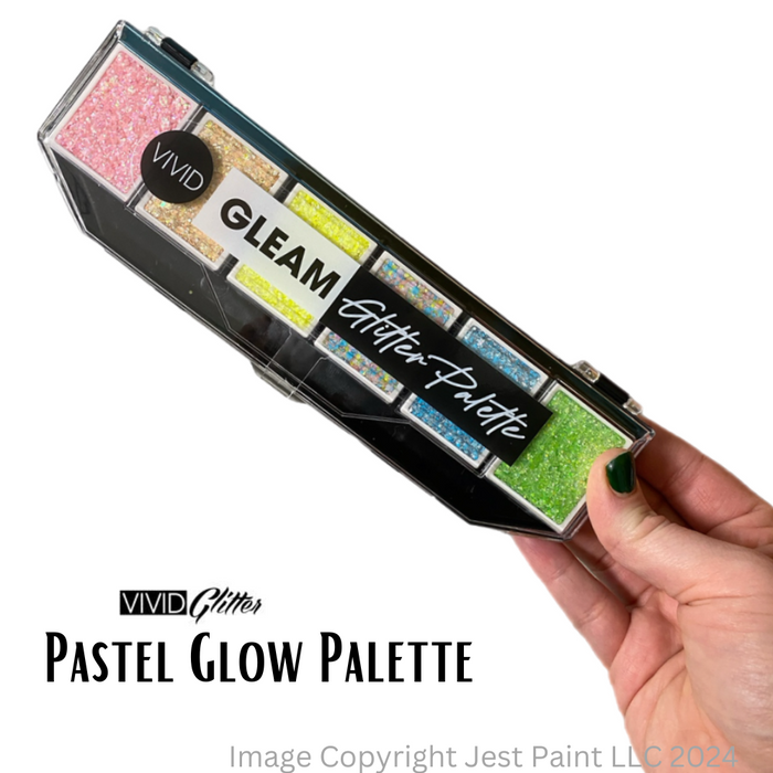 VIVID Glitter | GLEAM Glitter Cream | UV PASTEL GLOW  -   6 Color PALETTE (48gr)