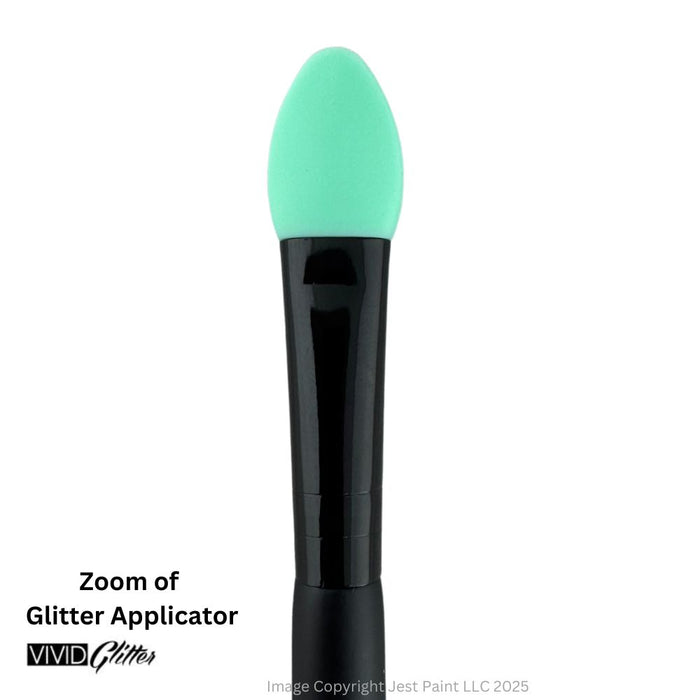 VIVID Glitter  | TEAL Glitter Silicone Applicator