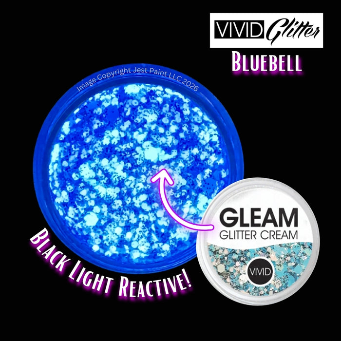 VIVID Glitter |  GLEAM Glitter Cream | Small Pastel Glow - BLUEBELL (10gr)