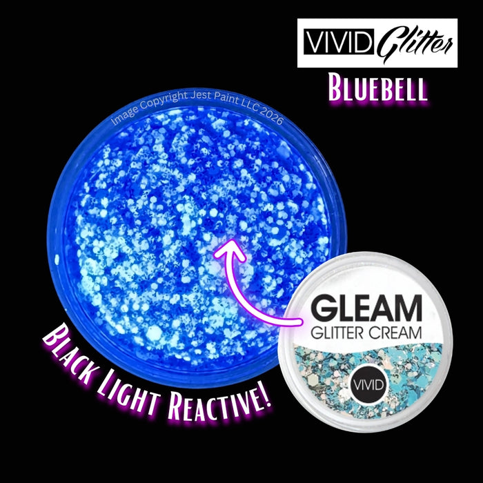 VIVID Glitter |  GLEAM Glitter Cream | Large Pastel Glow - BLUEBELL (30gr)