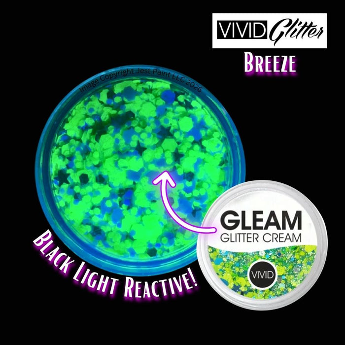 VIVID Glitter |  GLEAM Glitter Cream | Small UV BREEZE (10gr)