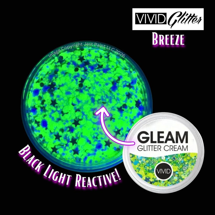 VIVID Glitter |  GLEAM Glitter Cream | Large UV BREEZE (30gr)