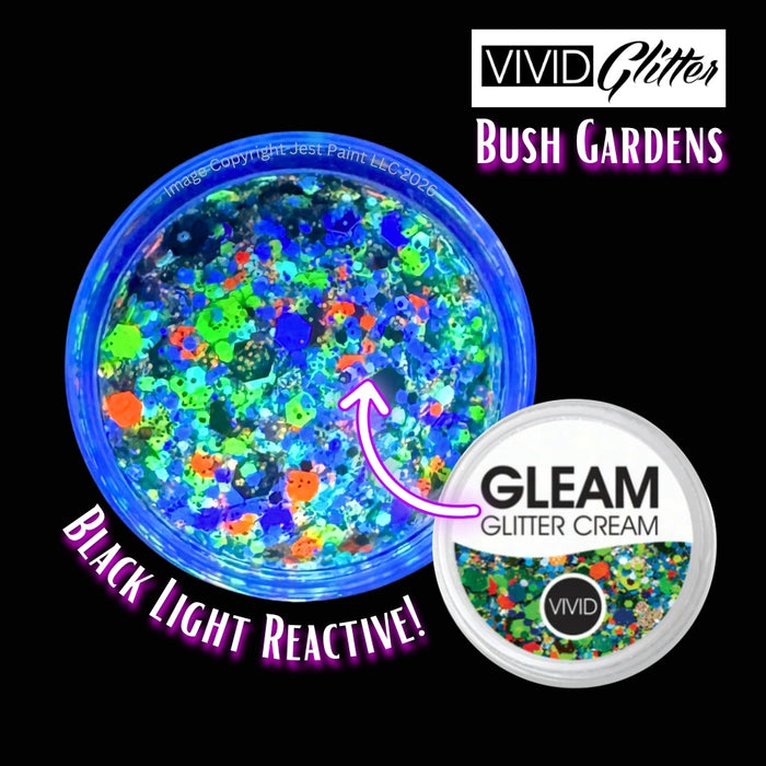 VIVID Glitter |  GLEAM Glitter Cream | Small BUSH GARDENS (10gr)