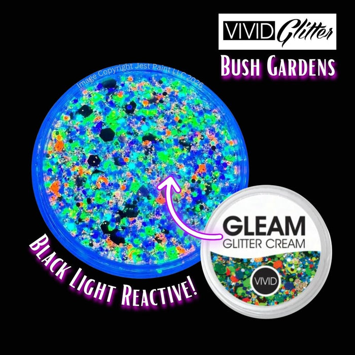 VIVID Glitter |  GLEAM Glitter Cream | Large BUSH GARDENS (30gr)