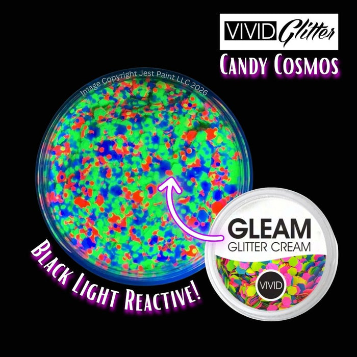VIVID Glitter |  GLEAM Glitter Cream | Large UV CANDY COSMOS (30gr)