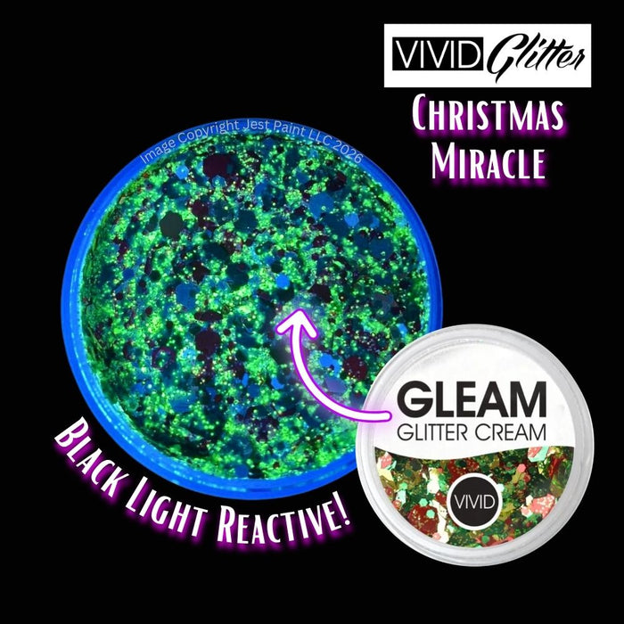 VIVID Glitter |  GLEAM Glitter Cream | Large CHRISTMAS MIRACLE (30gr)