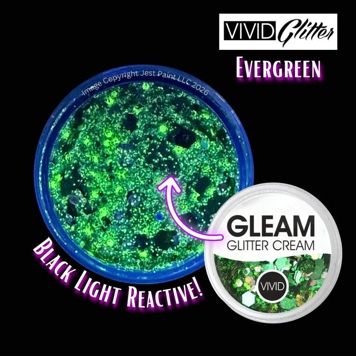 VIVID Glitter |  GLEAM Glitter Cream | Small EVERGREEN (10gr)