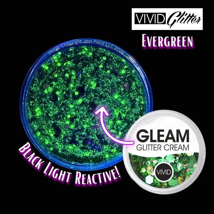 VIVID Glitter |  GLEAM Glitter Cream | Large EVERGREEN (30gr)