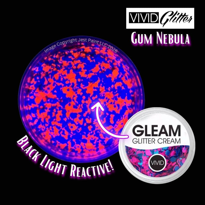 VIVID Glitter |  GLEAM Glitter Cream | Large UV GUM NEBULA (30gr)