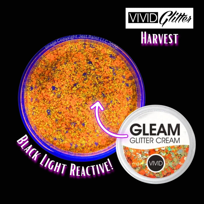 VIVID Glitter |  GLEAM Glitter Cream | Large HARVEST (30gr)