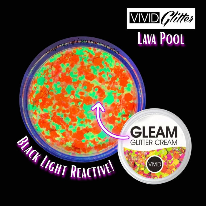 VIVID Glitter |  GLEAM Glitter Cream | Small UV  LAVA POOL (10gr)