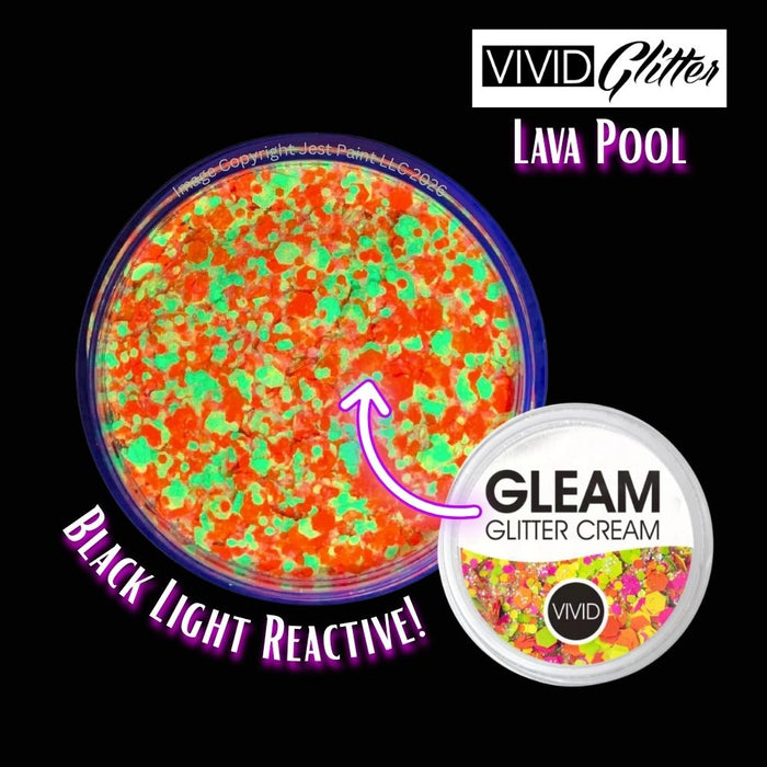 VIVID Glitter |  GLEAM Glitter Cream | Large UV LAVA POOL (30gr)