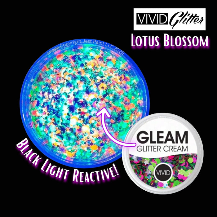 VIVID Glitter |  GLEAM Glitter Cream | Small LOTUS BLOSSOM (10gr)