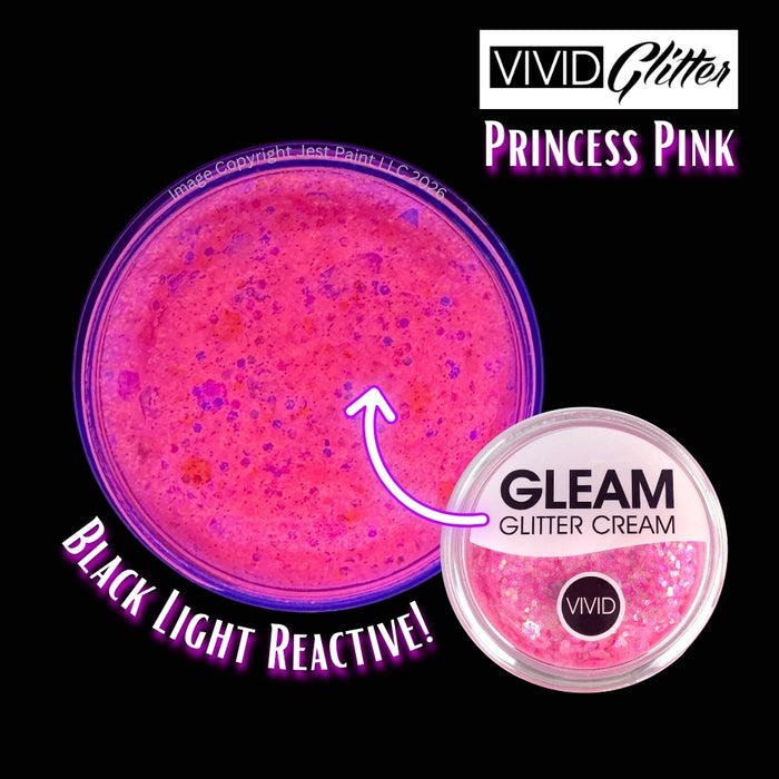 VIVID Glitter |  GLEAM Glitter Cream | Small UV PRINCESS PINK (10gr)