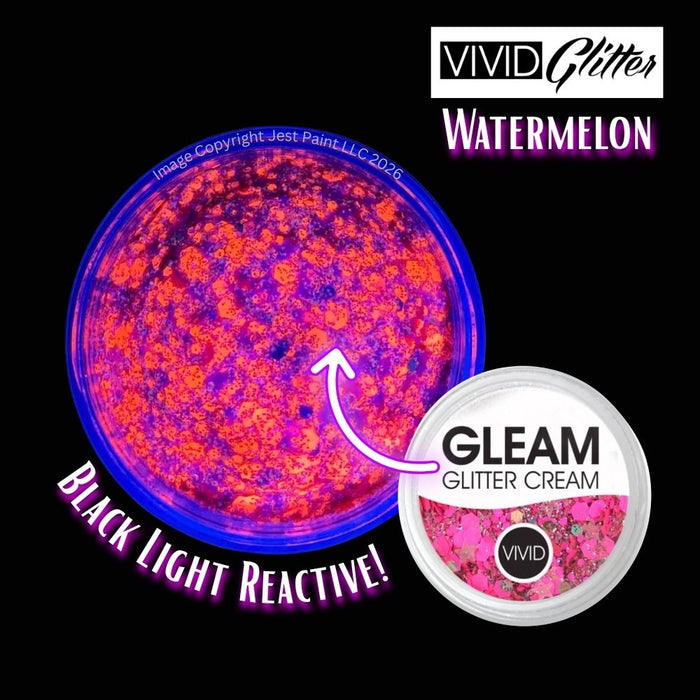 VIVID Glitter |  GLEAM Glitter Cream | Large UV WATERMELON (30gr)