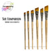 Face Painting Hub  | Face Painting Brush - Short Handle and Long Bristles - SEDONA XL - 5/8" Angle