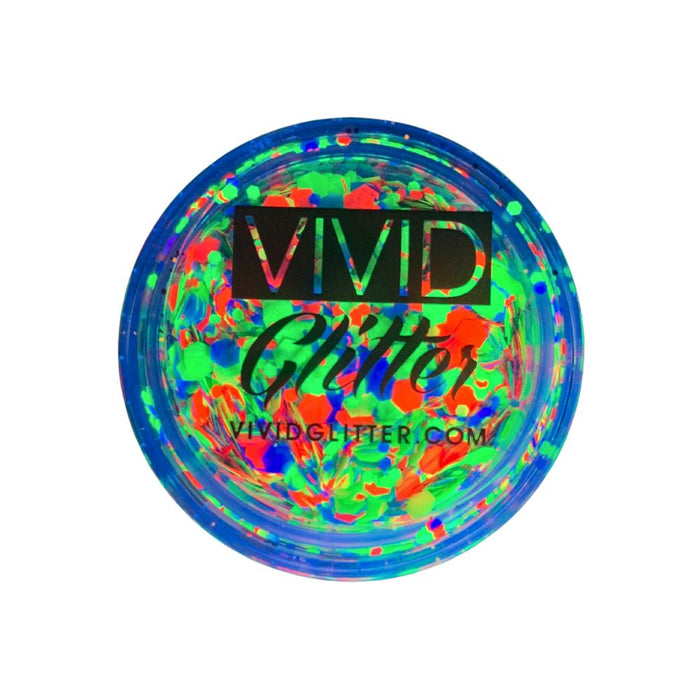 VIVID Glitter | LOOSE Chunky Hair and Body Glitter - UV Candy Cosmos (7.5gr)