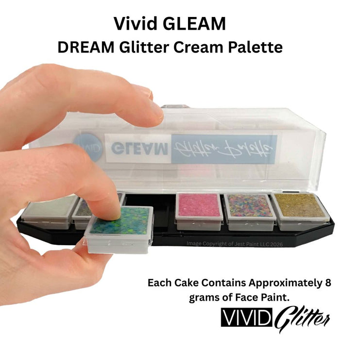VIVID Glitter | GLEAM Glitter Cream | DREAM  -  6 Color Palette (48gr)
