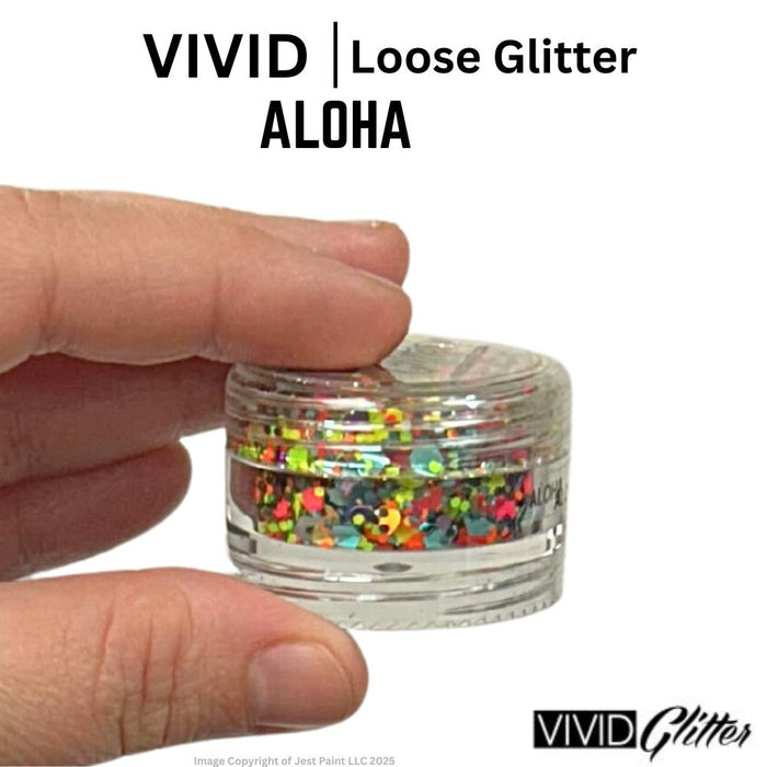 VIVID Glitter | LOOSE Chunky Hair and Body Glitter - UV Aloha (7.5gr)