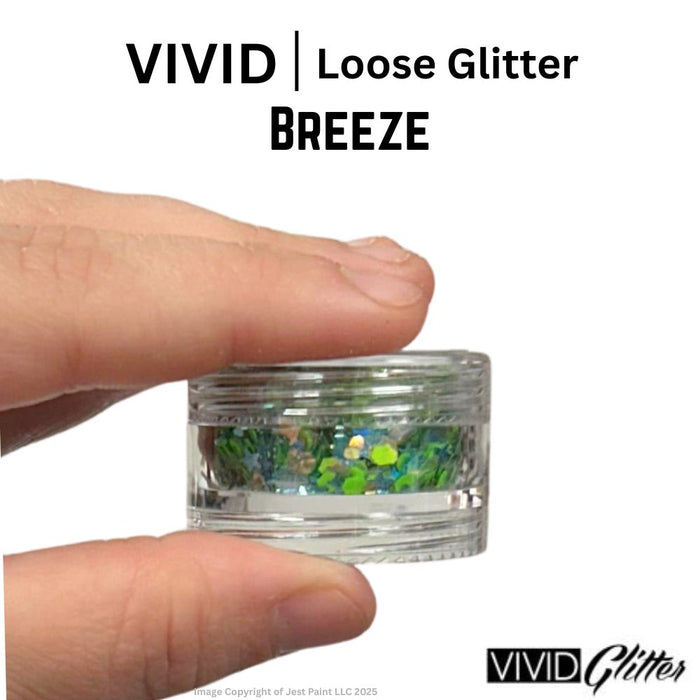 VIVID Glitter | LOOSE Chunky Hair and Body Glitter - UV  Breeze (7.5gr)