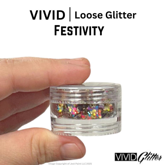 VIVID Glitter | LOOSE Chunky Hair and Body Glitter - Festivity (7.5gr)