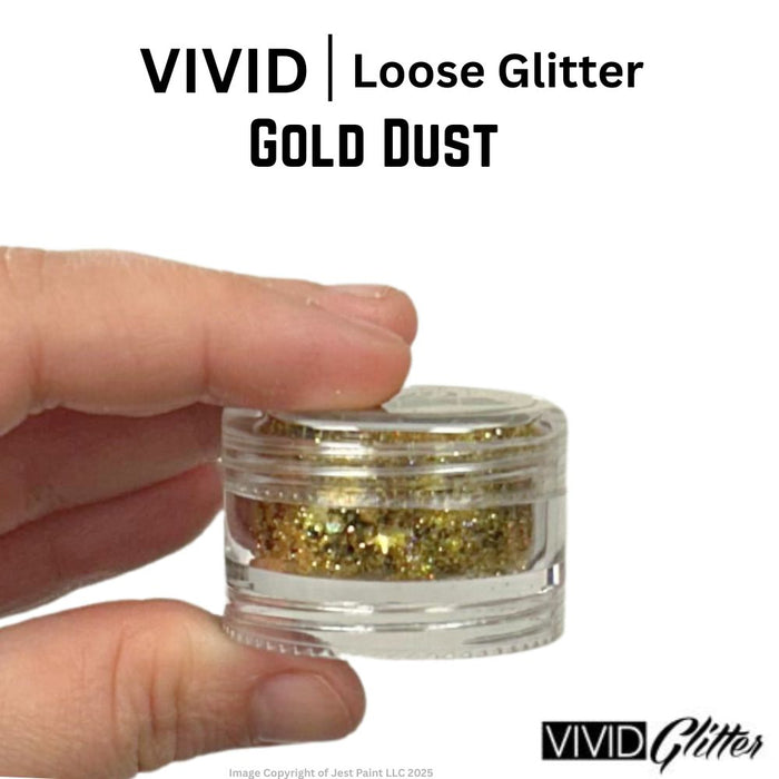 VIVID Glitter | LOOSE Chunky Hair and Body Glitter - Gold Dust (7.5gr)
