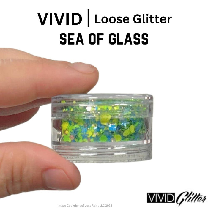 VIVID Glitter | LOOSE Chunky Hair and Body Glitter - Sea of Glass (7.5gr)