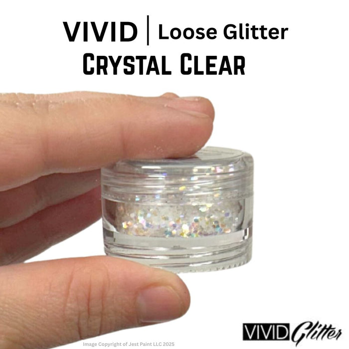 VIVID Glitter | LOOSE Chunky Hair and Body Glitter - Crystal Clear - Small Chunks (7.5gr)