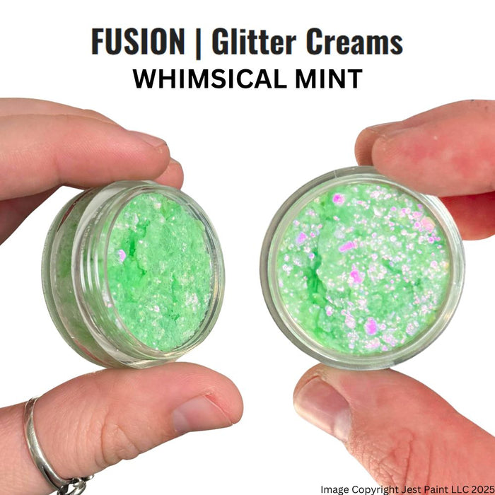 Fusion Body Art | Glitter Creams - WHIMSICAL MINT 10mL