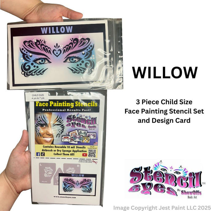 Stencil Eyes - Face Painting Stencil Set - WILLOW - Child Size