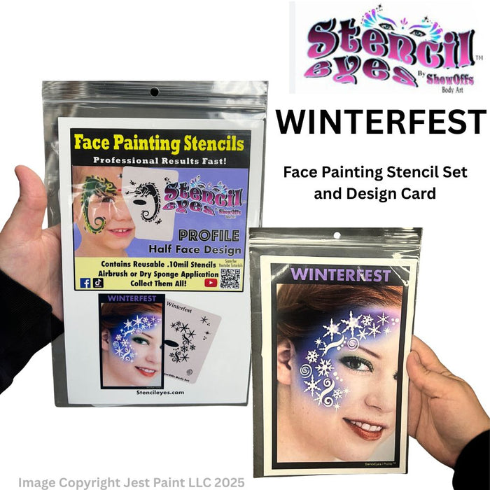 Stencil Eyes / Profiles - Face Painting Stencil - Winterfest