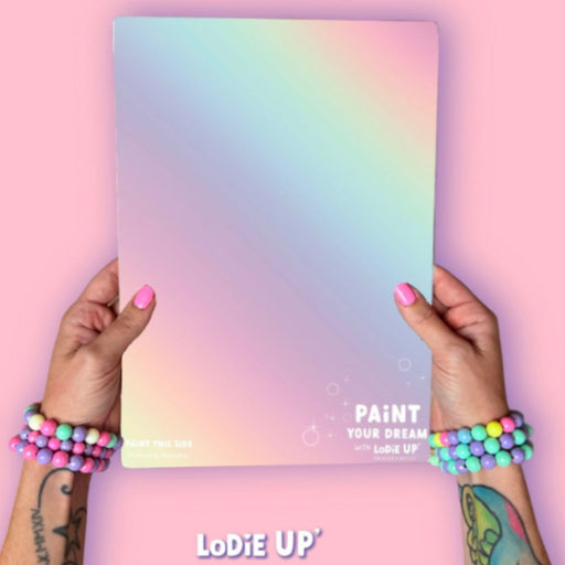 WABBY FUN | Face Painting Practice Board - LODIE UP Edition - A4 RAINBOW Paint Your Dream Board