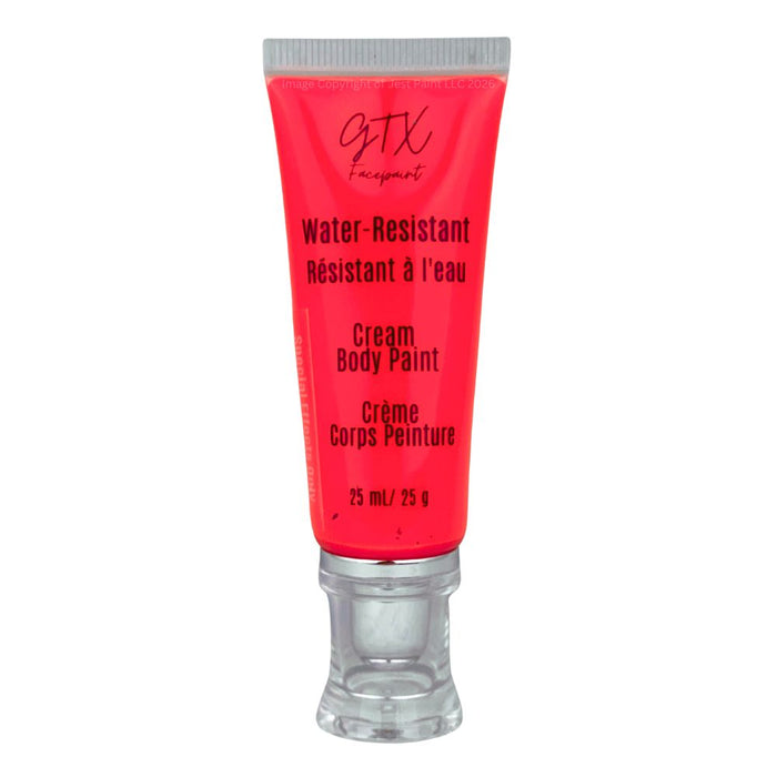 GTX  Paint | Silicone Based Water Resistant Cream - Neon Watermelon Crawl (Coral Pink)  25ml Easy Squeezy Tube  (SFX - Non Cosmetic)