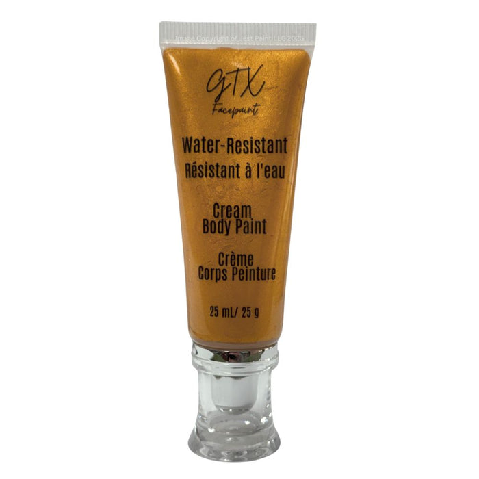 GTX Face Paint | Silicone Based Water Resistant Cream - Metallic Weddin' Band Gold - 25ml Easy Squeezy Tube