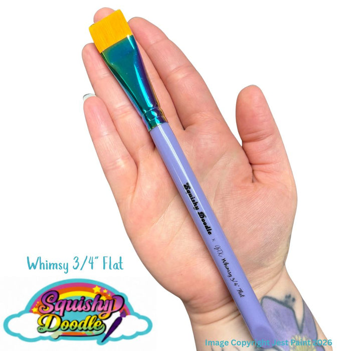GTX | Face Painting Brush Designed by Squishy Doodle - WHIMSY 3/4" FLAT
