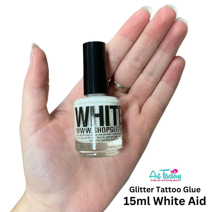 Glitter Tattoo Glue - WHITE AID - 15ml Bottle  #9