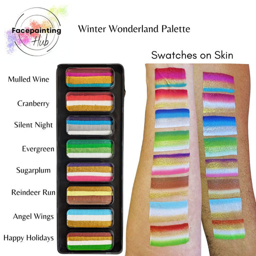 Facepainting Hub | Face Painting Palette |  WINTER WONDERLAND PALETTE  (8 x 14gr)