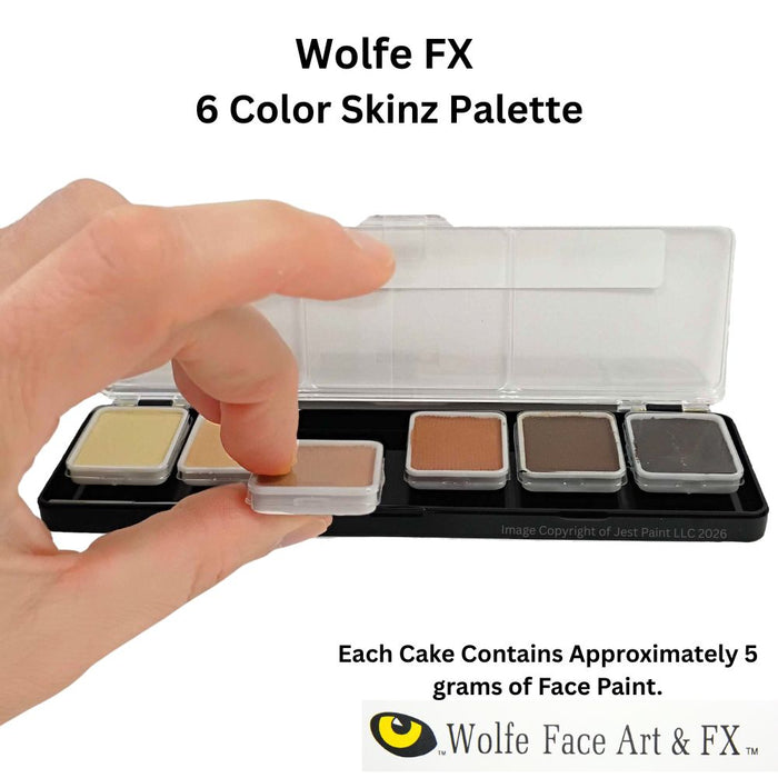 Wolfe FX Face Paint - Small 6  Color SKINZ Palette