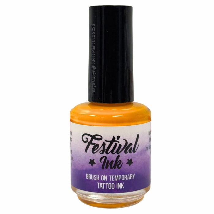 Art Factory | Alcohol Based Temporary Tattoo Ink - FESTIVAL INK - YELLOW -  15ml Bottle