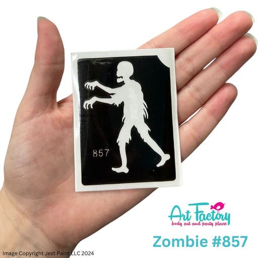 Art Factory | Glitter Tattoo Stencil - (857) Zombie Walk - 5 Pack -  #82