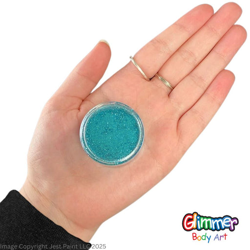 Glimmer Body Art Face Paint Glitter Jar - Aquamarine - 7.5gr