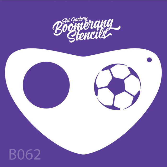 Art Factory - Boomerang Face Painting Stencil - Soccer Ball (B062)