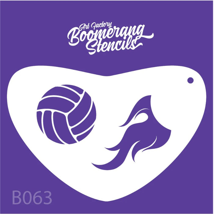 Art Factory - Boomerang Face Painting Stencil - Volleyball (B063)