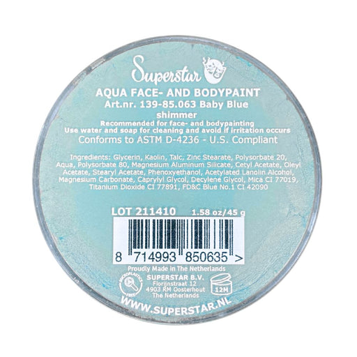 FAB by Superstar | Face Paint - Pearl Baby Blue Shimmer 45gr #063