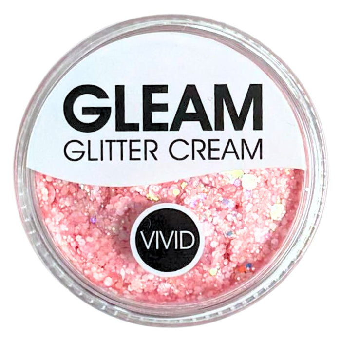 VIVID Glitter |  GLEAM Glitter Cream | Large  UV Pastel Glow - BABY ROSE (30gr)