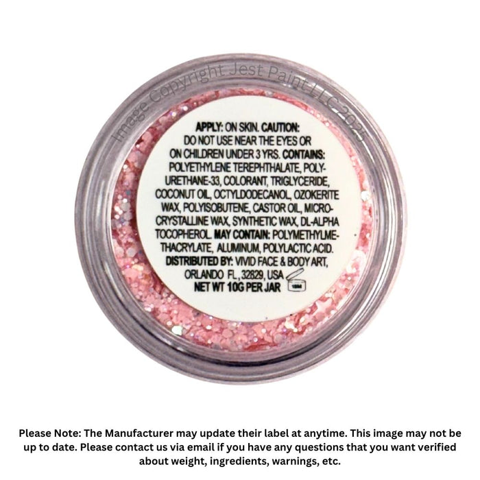 VIVID Glitter |  GLEAM Glitter Cream | Small Pastel Glow - BABY ROSE (10gr)