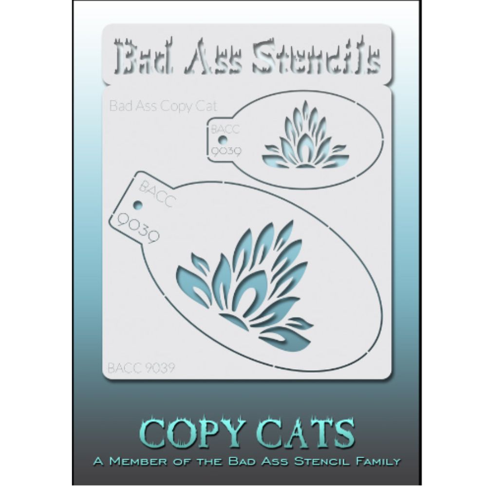Bad Ass Copy Cat Face Painting Stencil Lotus Flowers (9039) — Jest
