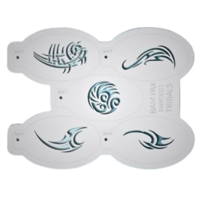 BAM PAX 3021 - Face Painting Stencil - Tribals